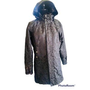 Womens Helly Hansen, Black with Floral print Snowboarding Ski Coat Size Large